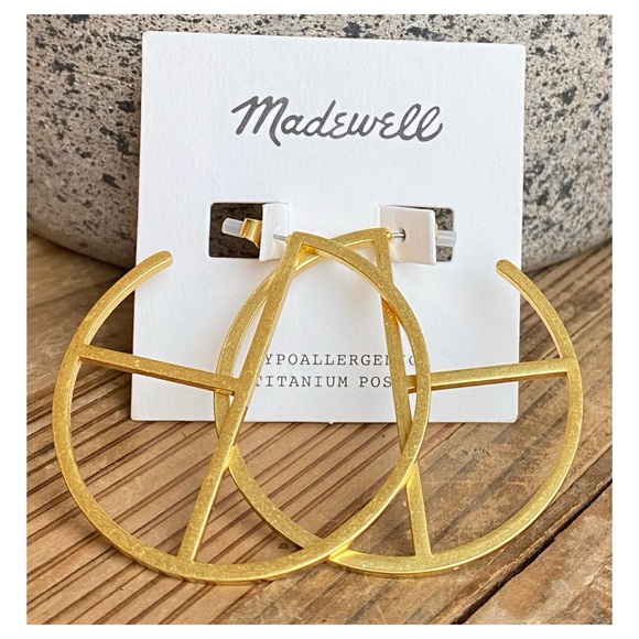 Madewell Jewelry - Madewell Abstract Hoop Earrings